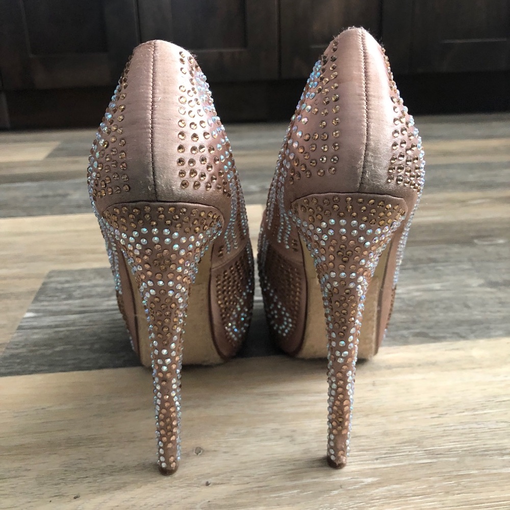 Paprika Rhinestone Heels - Picture 4 of 8